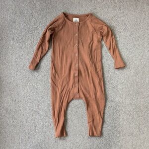 Ribbed Tan Kids Footie